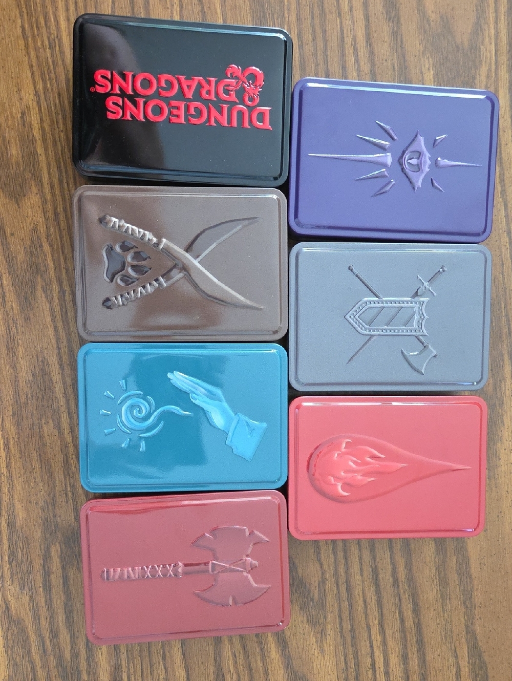 Dungeons & Dragons Assorted Metal Card Tins - Multi-Color Set